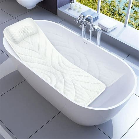 Luxury Soft Spa Cushion Bathtub Mattress Full Body Spa Bath Pillow Mat With Suction Cups Non