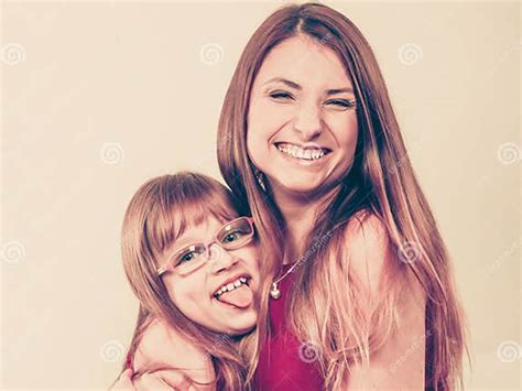 Mommy And Daughter Having Fun Stock Image Image Of Glasses Humour 72274341