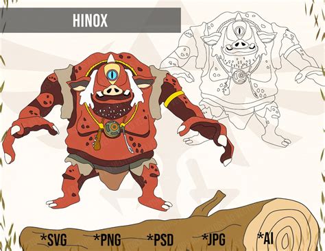 Red Hinox And Outline Svg Clipart Cut File Red Hinox Png Etsy