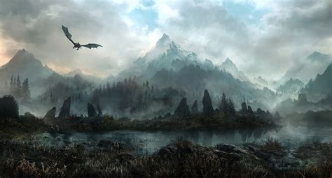 The Elder Scrolls V Skyrim Dragon Video Games Wallpapers Hd