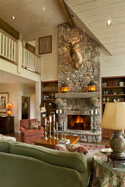 50 Most Amazing Rustic Fireplace Designs Ever Vaulted Ceiling Living