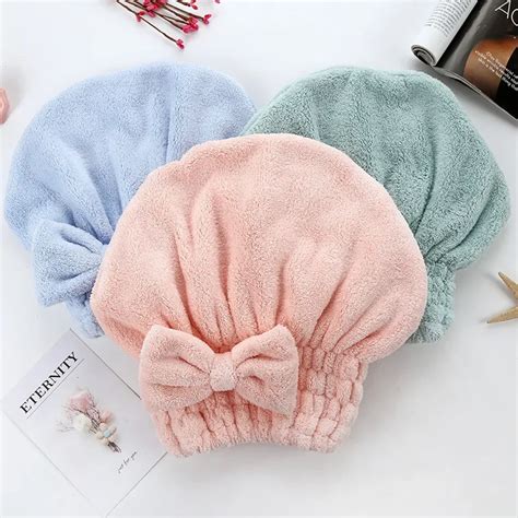 Bamboo Hair Towel Wrap Microfiber Hair Drying Shower Turban With