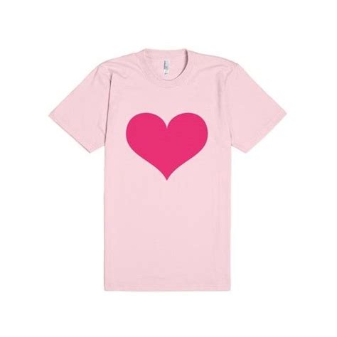 Hot Pink Heart T Shirt 30 Liked On Polyvore Featuring Tops And T