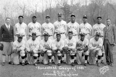 1931 Homestead Grays Team Photo Best Ever Negro League Baseball Stars