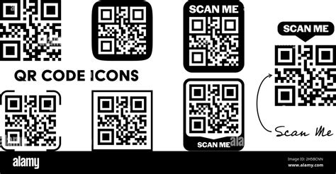 Set Of Qr Code Icons Isolated On White Background Qr Symbols Vector