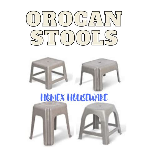 Orocan Plastic Stool Chair Black Shopee Philippines