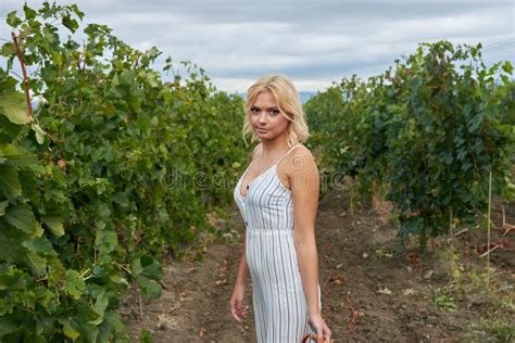 Blonde In A White Dress Stock Image Image Of Nice Hair 166021349