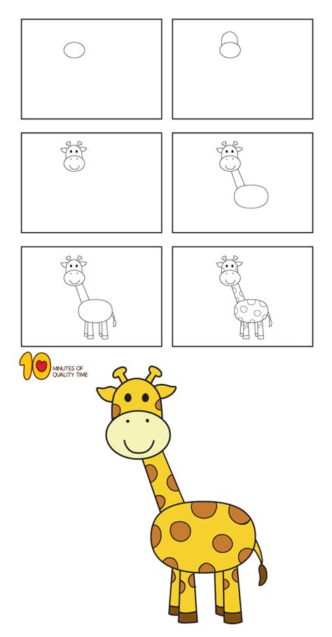 How To Draw A Giraffe Easy Step By Step At Drawing Tutorials
