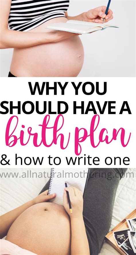 Pregnant Woman Writing On Her Belly With The Words Why You Should Have A Birth Plan And How To