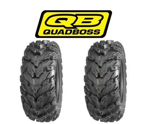 2 Quadboss Qbt672 26x12 12 Rear 8 Ply Radial Mud Atvutv Tires