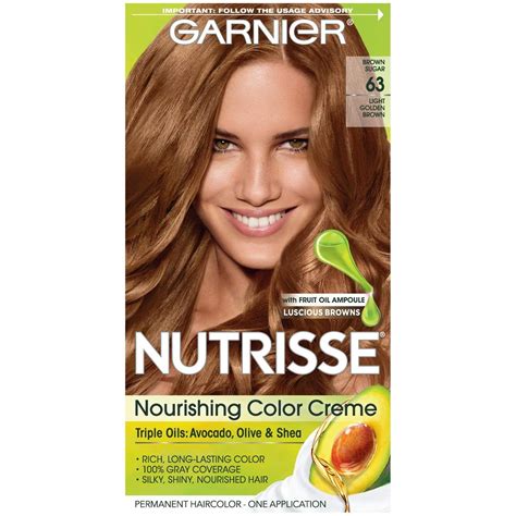 Garnier Nutrisse Nourishing Hair Color Creme 63 Light Golden Brown Brown Sugar Packaging May