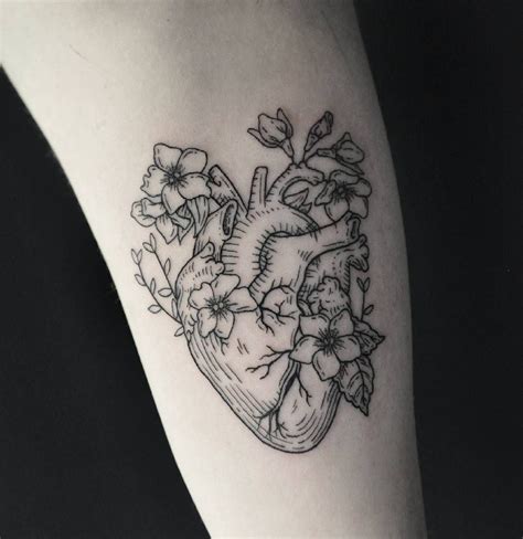 Linework Anatomical Heart Tattoo By Harry P Tattoo Board Anatomical
