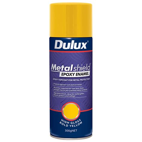 Dulux Metalshield 300g High Gloss Bold Yellow Enamel Spray Paint