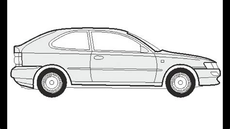 How to Draw a Toyota Corolla Compact Как нарисовать Toyota Corolla