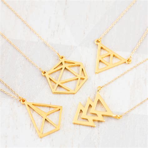 Geometric Necklace By Jands Jewellery