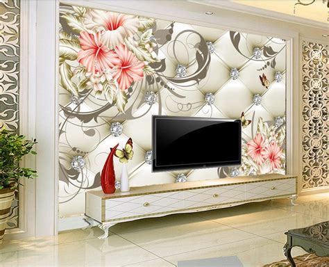 Custom 3d Photo Wallpaper Lily Background Wall Painting