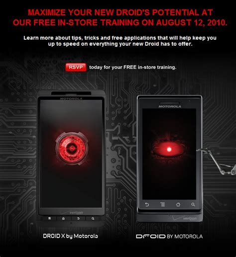 Verizon Running Droid Trainings For Users On August 12th Coincidence