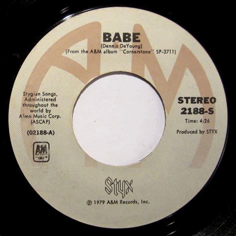 Styx Babe Im Ok 1979 Pitman Pressing Vinyl Discogs