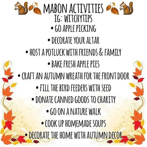 Just A Few Mabon Activities You Can Do During The Month To Celebrate