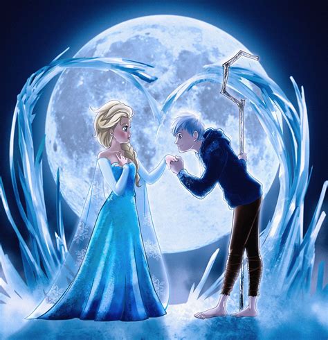 Frozen Love By Ladymignon On Deviantart Jack Frost And Elsa Frozen