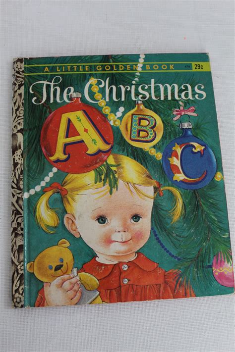 2 Vintage Christmas Golden Books Christmas A B C 1962 Etsy