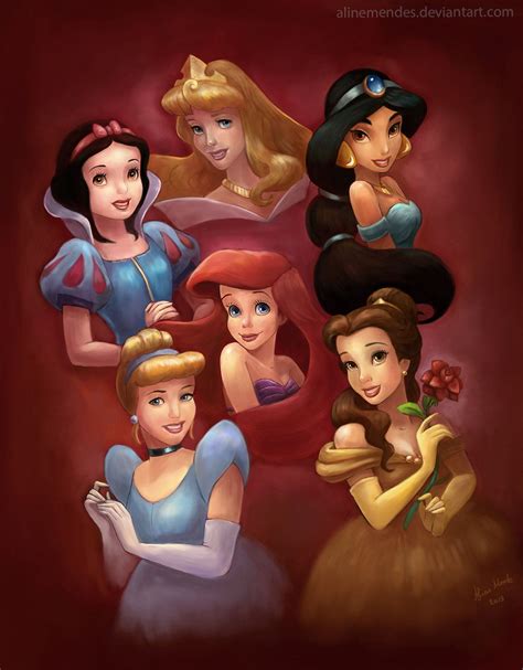 More Disney Princess By Alinemendes On Deviantart Disney Fan Art