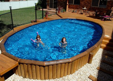 Wood Decks Around Above Ground Pools Pool Design Ideas
