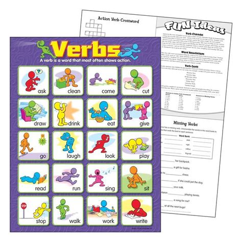 Learning Chart Verbs T38131 — Trend Enterprises Inc Verb Words
