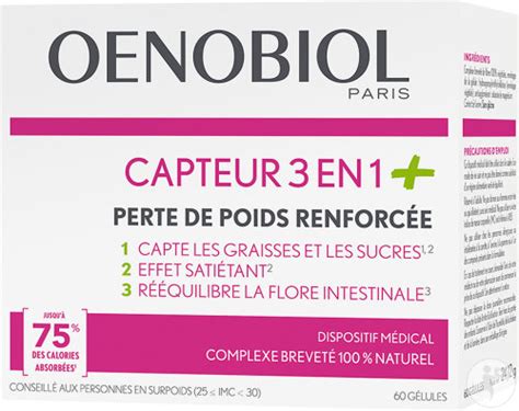 Oenobiol Capteur 3en1 Perte De Poids Renforcée 60 Gélules Apo24