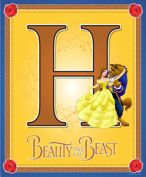 Buchstabe Letter H Disney Alphabet Beauty And The Beast Beast