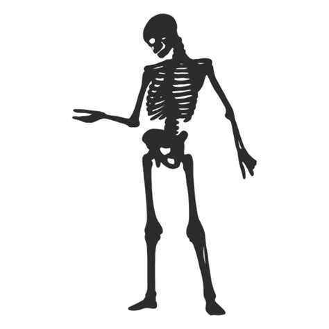 Looking at arm skeleton silhouette - Transparent PNG & SVG vector file