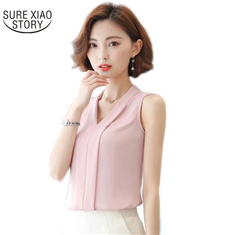 Buy Korean Style Women Chiffon Blouse 2017 New V Neck Loose Underwear Blouse