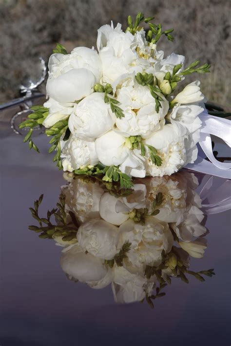 Peonies Freesia Bridal Bouquet Flowers Of The Field Las Vegas