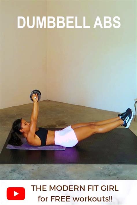 Min DUMBBELL ABS WORKOUT At Home Follow Along Video Abs Workout Dumbbell Ab Workout