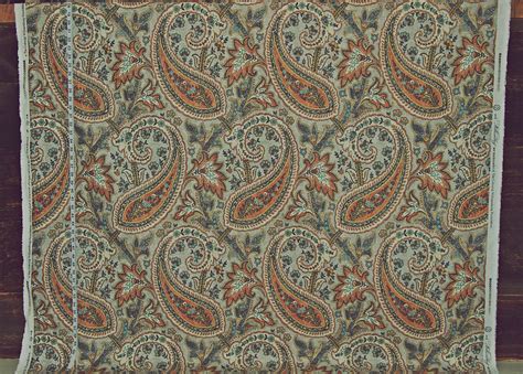 Linen Paisley Fabric Bold And Beautiful Brickhouse Fabrics