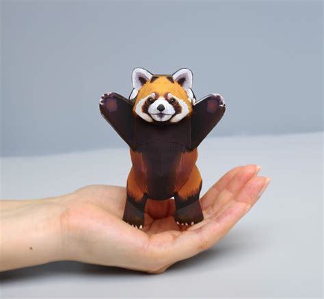 Delightful Red Panda Paper Craft Kit Create Your Own Adorable Etsy Uk