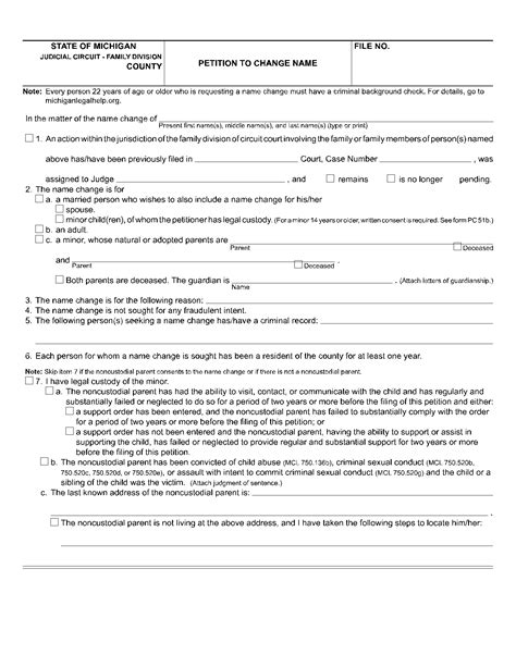 Free Printable Michigan Divorce Forms