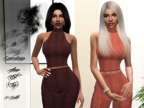 Anna Top By Camuflaje At Tsr Sims 4 Updates