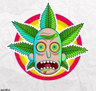 Rick and morty digital wallpaper, untitled, vector graphics, car. rick and morty weed tattoo... : shitpost