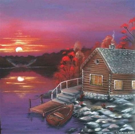 Sunset Lake By Ivana Posavec Lake Sunset Lake Sunset Painting Sunset