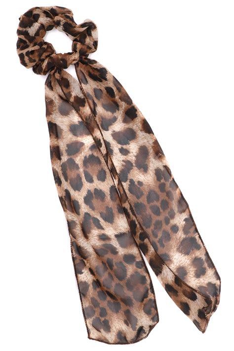 2x animal print hair accessories scrunchie set girls/women scrunchy accessory uk. Animal Print Neckerchief - Hair Accessories