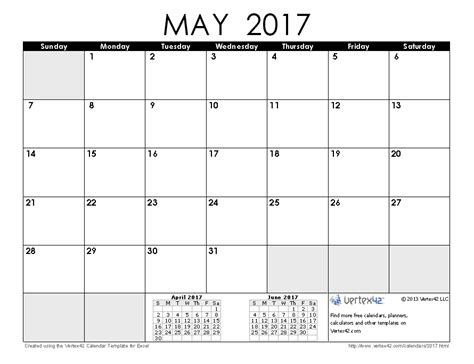 2017 Calendar Templates And Images