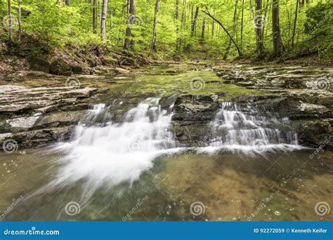 Indiana Stream With Waterfall Stock Image Image Of Fall Stream 92272059