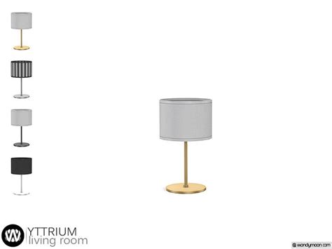 Wondymoons Yttrium Table Lamp In 2020 Sims 4 Bedroom