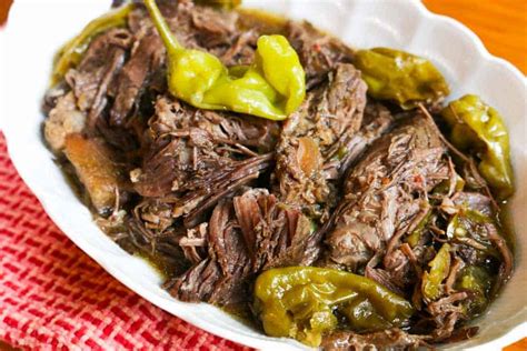 The chuck roast ends up being so tender and full of flavor from the brown gravy, italian, and ranch dressing mix! Crock-Pot Pepperoncini Pot Roast Recipe - A Fork's Tale