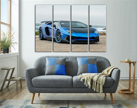 Lamborghini Wall Art Lamborghini Aventador Canvas Lamborghini Print