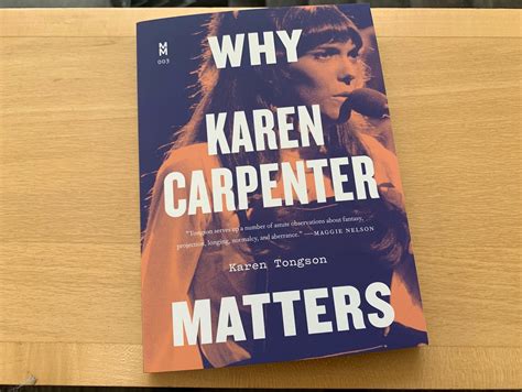 Rock And Roll Book Club Why Karen Carpenter Matters The Current