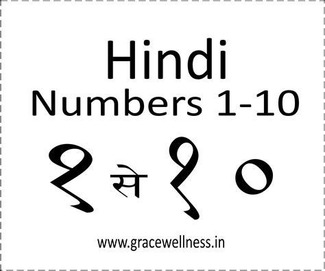 Hindi Numbers 1 10 Learn Numbers In Hindi Free Printable Chart Free