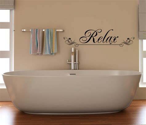 items similar to relax vinyl decal wall art for a bathroom spa salon home or office spa