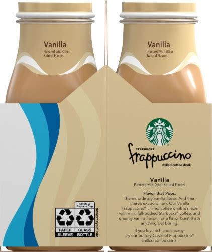 Starbucks® Frappuccino Vanilla Iced Coffee Drink 4 Bottles 95 Fl Oz